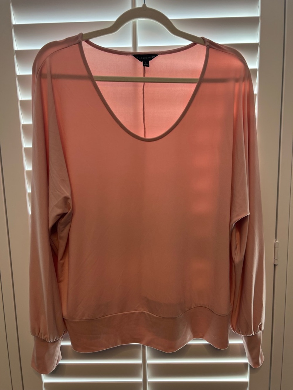 The Limited Peach Long Sleeve Scoop Neck Top